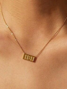 Angel Number 11:11 Gold Plated Pendant Necklace